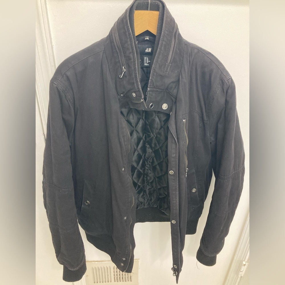 H&M Men's Black Bomber Jacket